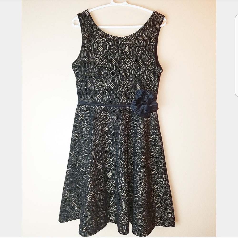 Emily West Black and Gold Dress